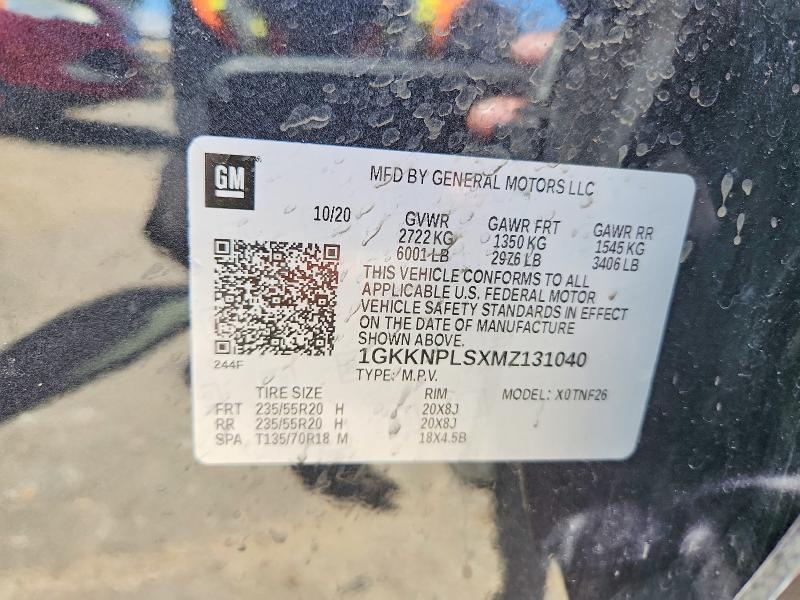 Aukcja sprzedaży 2021 Gmc Acadia, vin: 1GKKNPLSXMZ131040, numer aukcji: 60417226