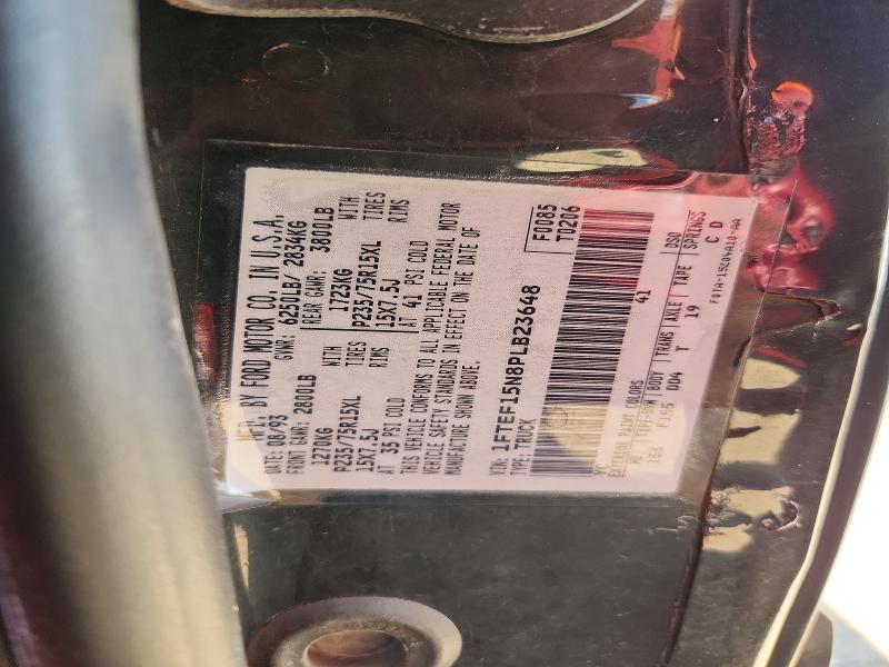 Продаж на аукціоні авто 1993 Ford F150, vin: 1FTEF15N8PLB23648, номер лоту: 59196646