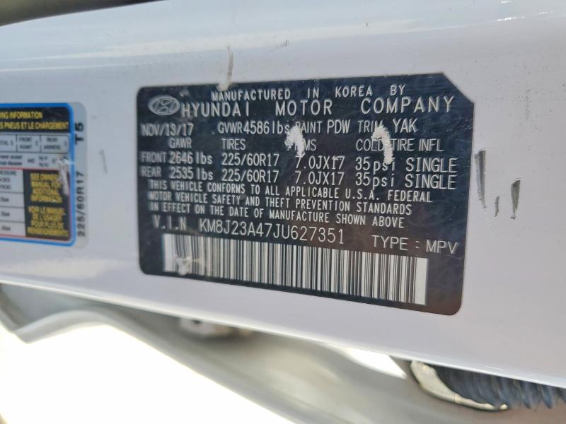 Продажа на аукционе авто 2018 Hyundai Tucson, vin: KM8J23A47JU627351, номер лота: 60276696