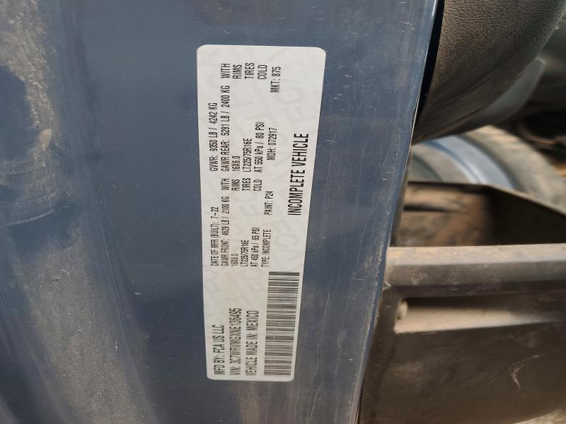 58023706 :رقم المزاد ، 3C7WRVMGXNE136495 vin ، 2022 Ram Promaster 3500 مزاد بيع
