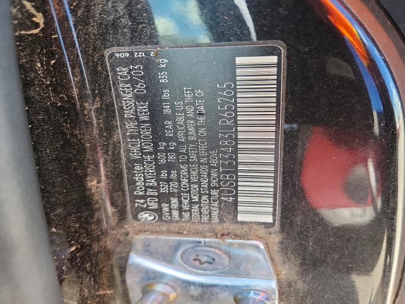 Продаж на аукціоні авто 2003 Bmw Z4, vin: 4USBT33483LR65265, номер лоту: 62767616