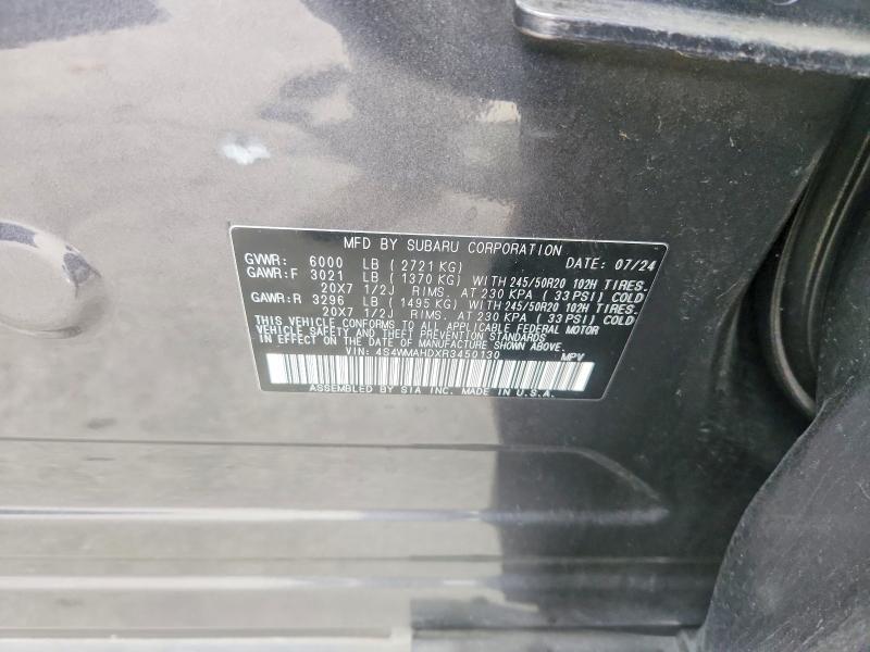 Продаж на аукціоні авто 2024 Subaru Ascent, vin: 4S4WMAHDXR3450130, номер лоту: 62228746