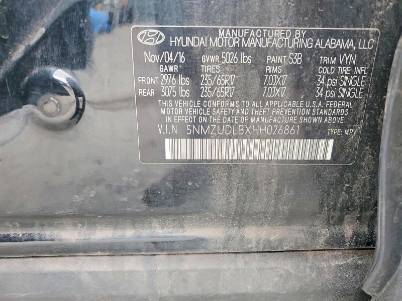 Продажа на аукционе авто 2017 Hyundai Santa Fe Sport, vin: 5NMZUDLBXHH026861, номер лота: 60158616