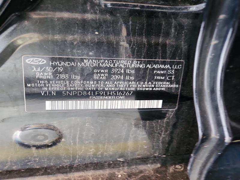 59635476 :رقم المزاد ، 5NPD84LF9LH516267 vin ، 2020 Hyundai Elantra مزاد بيع