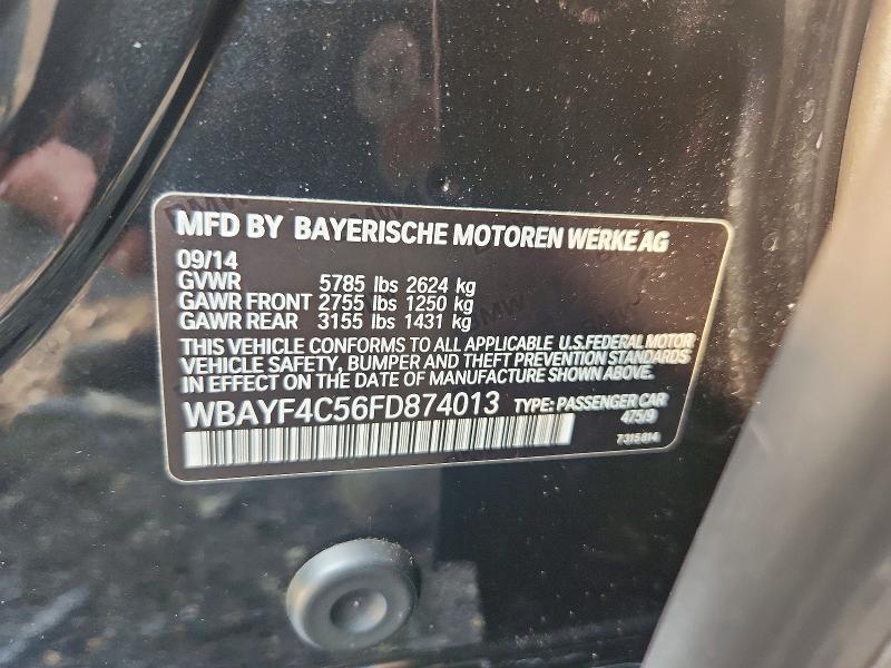 Продаж на аукціоні авто 2015 Bmw 740, vin: WBAYF4C56FD874013, номер лоту: 62067816