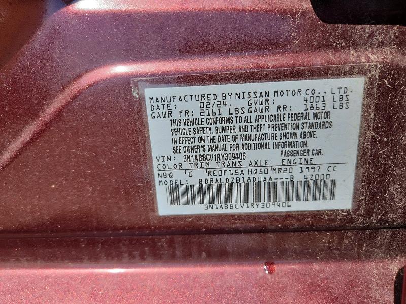 Продажа на аукционе авто 2024 Nissan Sentra, vin: 3N1AB8CV1RY309406, номер лота: 59870396