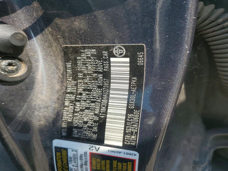 Aukcja sprzedaży 2010 Toyota Avalon, vin: 4T1BK3DB4AU370857, numer aukcji: 61229406