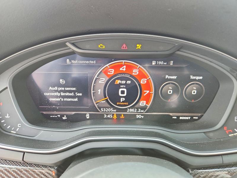 2019 Audi Rs5 მანქანა იყიდება აუქციონზე, vin: WUABWCF56KA901644, აუქციონის ნომერი: 60388376
