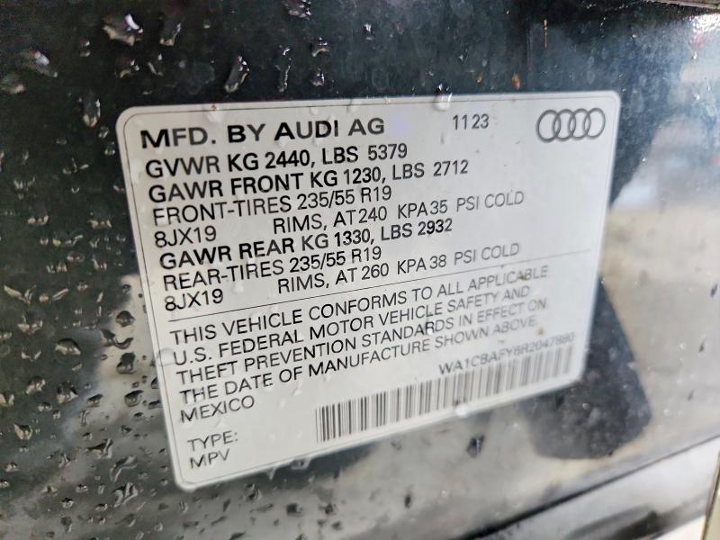 Aukcja sprzedaży 2024 Audi Q5, vin: WA1CBAFY6R2047880, numer aukcji: 59327036