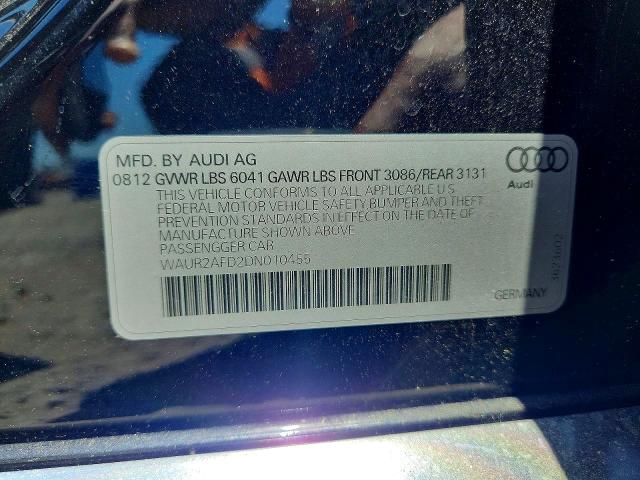 Продаж на аукціоні авто 2013 Audi A8, vin: WAUR2AFD2DN010455, номер лоту: 63245986