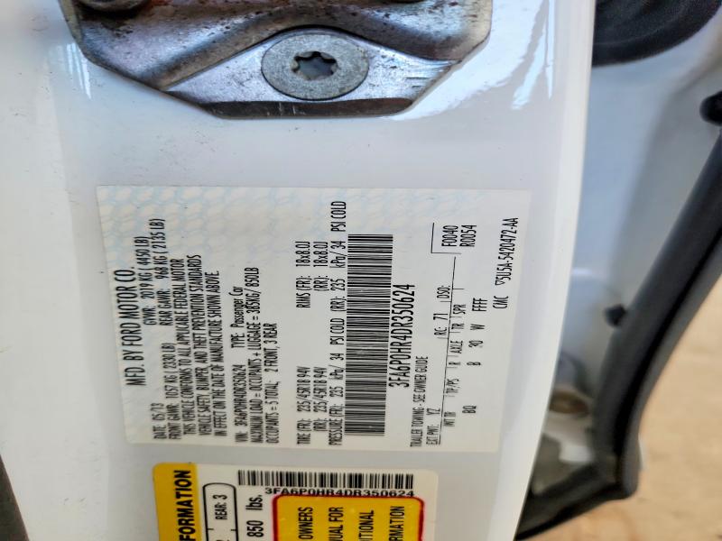 60444986 :رقم المزاد ، 3FA6P0HR4DR350624 vin ، 2013 Ford Fusion مزاد بيع