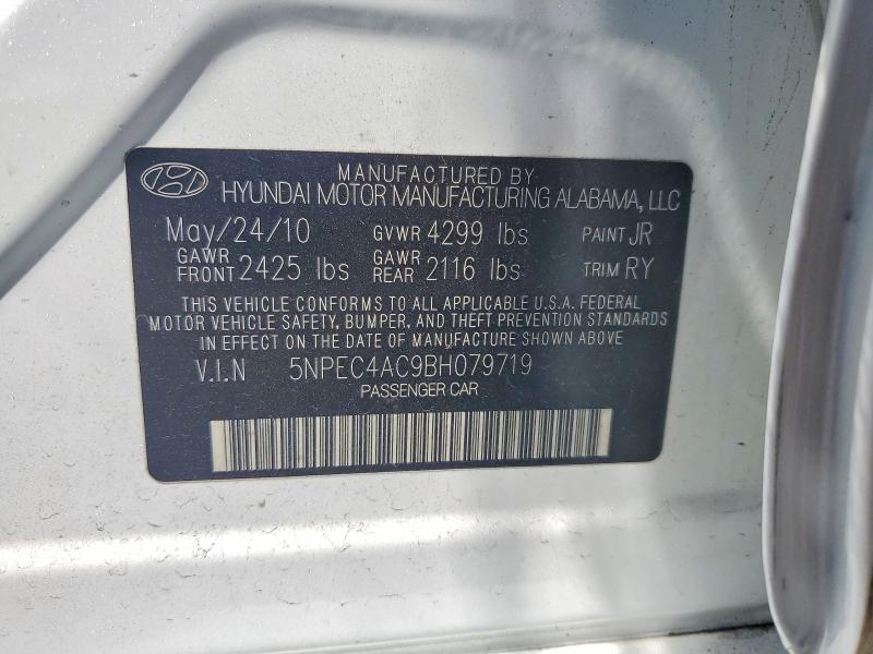 Продаж на аукціоні авто 2011 Hyundai Sonata, vin: 5NPEC4AC9BH079719, номер лоту: 60252276