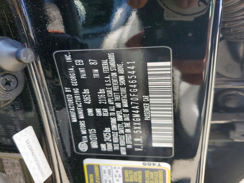 Aukcja sprzedaży 2015 Kia Optima, vin: 5XXGM4A70FG465441, numer aukcji: 63322796