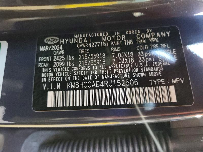 Продажа на аукционе авто 2024 Hyundai Kona, vin: KM8HCCAB4RU152506, номер лота: 59588496
