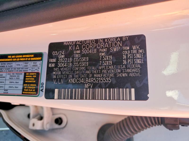 Продаж на аукціоні авто 2024 Kia Ev6, vin: KNDC34LB4R5215535, номер лоту: 60077476