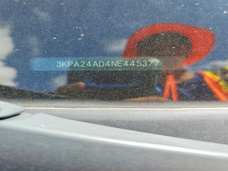 60075416 :رقم المزاد ، 3KPA24AD4NE445377 vin ، 2022 Kia Rio مزاد بيع