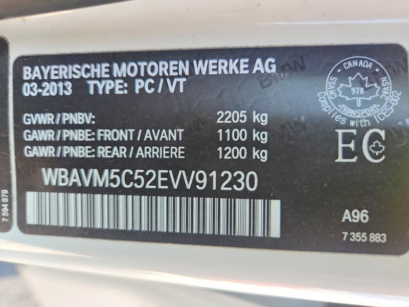 Aukcja sprzedaży 2014 Bmw X1, vin: WBAVM5C52EVV91230, numer aukcji: 61310626
