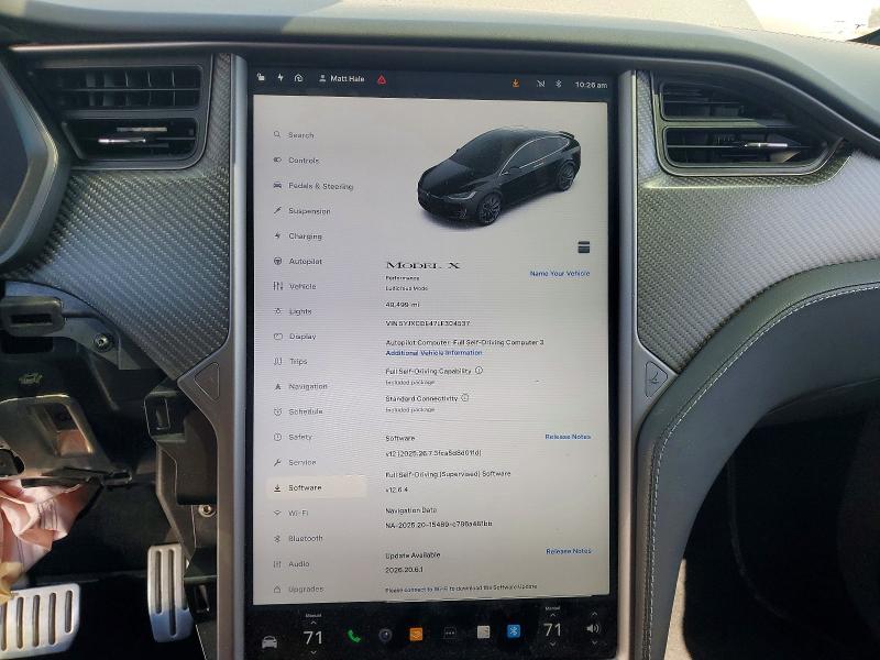 60764196 :رقم المزاد ، 5YJXCDE47LF304537 vin ، 2020 Tesla Model X مزاد بيع