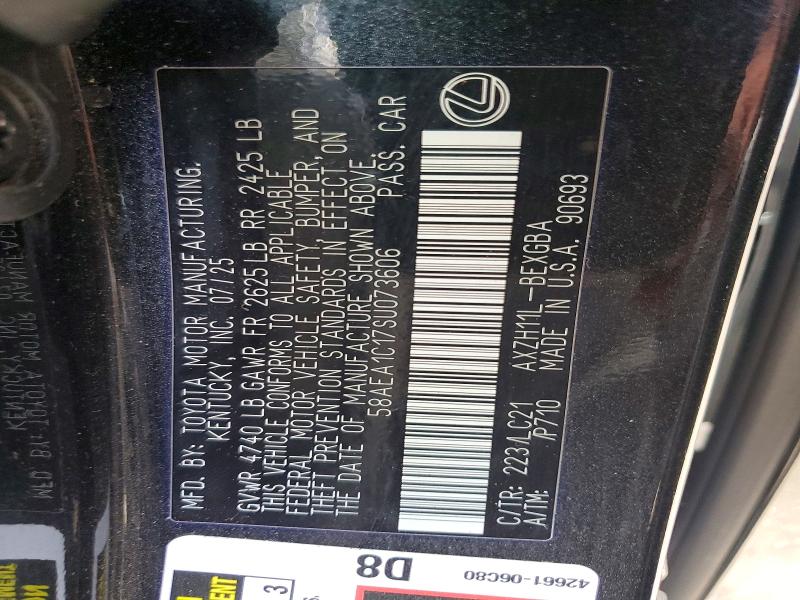 Продаж на аукціоні авто 2025 Lexus Es 300h, vin: 58AEA1C17SU073606, номер лоту: 61967156