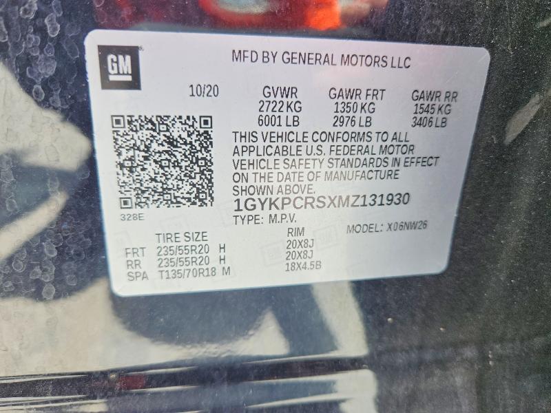 Продажа на аукционе авто 2021 Cadillac Xt6, vin: 1GYKPCRSXMZ131930, номер лота: 60509796