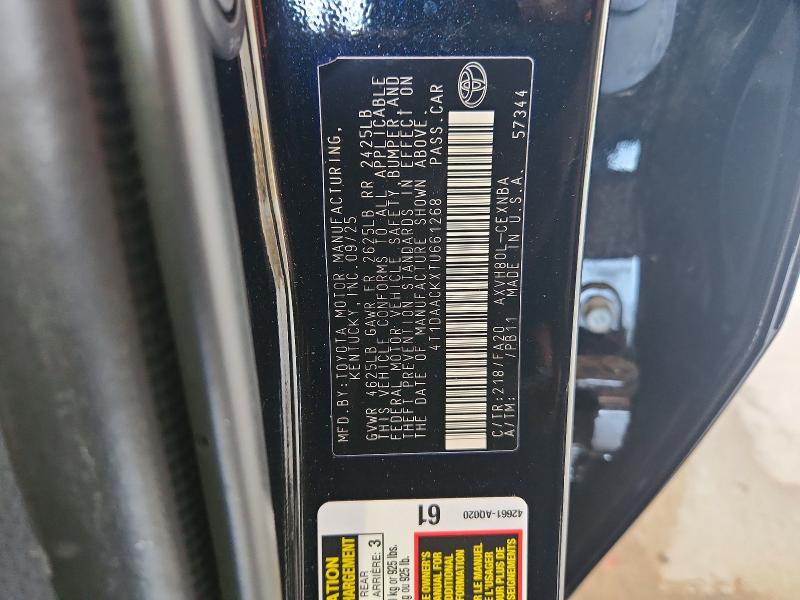 Продажа на аукционе авто 2026 Toyota Camry, vin: 4T1DAACKXTU661268, номер лота: 61837056