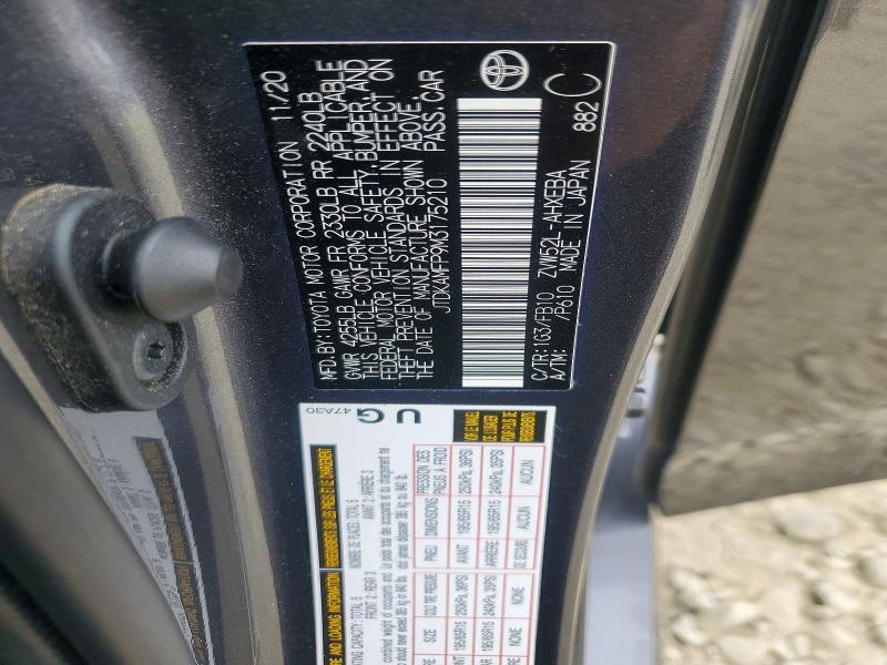 59688886 :رقم المزاد ، JTDKAMFP9M3175210 vin ، 2021 Toyota Prius Prime مزاد بيع
