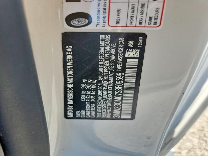 Aukcja sprzedaży 2025 Bmw 230i, vin: 3MW23CM07S8F09598, numer aukcji: 60277496