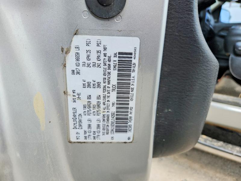 2002 Dodge Ram 1500 მანქანა იყიდება აუქციონზე, vin: 1D3HU18Z02J142661, აუქციონის ნომერი: 62931406