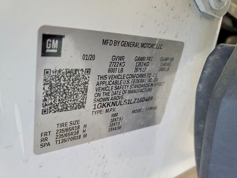 Aukcja sprzedaży 2020 Gmc Acadia, vin: 1GKKNULS1LZ160469, numer aukcji: 63486116