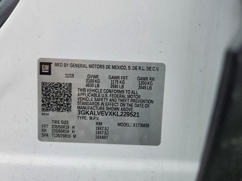 61759476 :رقم المزاد ، 3GKALVEVXKL229521 vin ، 2019 Gmc Terrain مزاد بيع