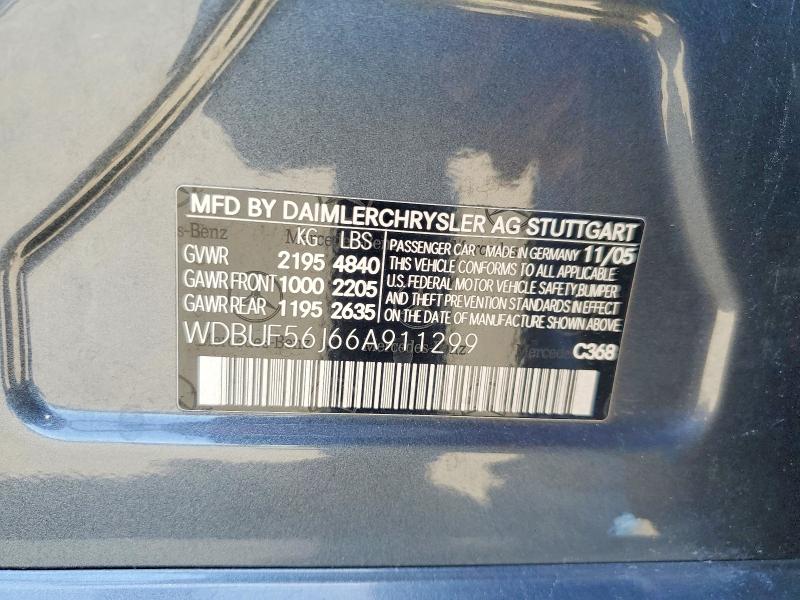 Aukcja sprzedaży 2006 Mercedes-benz E, vin: WDBUF56J66A911299, numer aukcji: 62858636