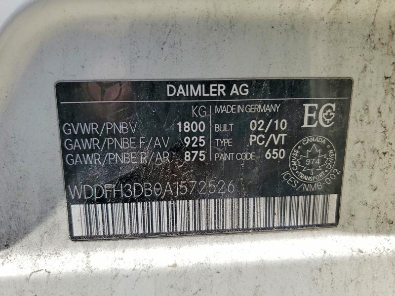 Продаж на аукціоні авто 2010 Mercedes-benz B200, vin: WDDFH3DB0AJ572526, номер лоту: 57727636