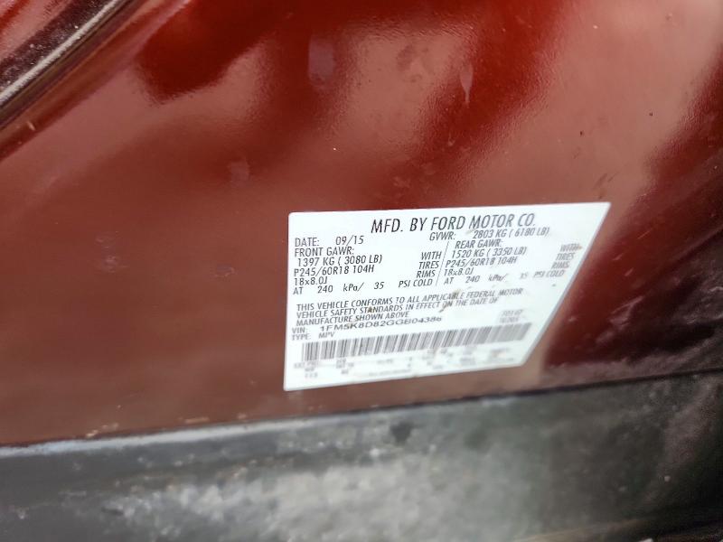 Aukcja sprzedaży 2016 Ford Explorer, vin: 1FM5K8D82GGB04386, numer aukcji: 61219146