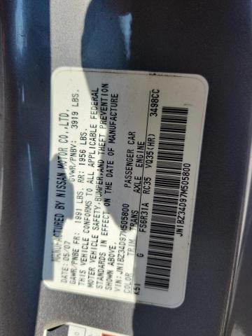 Aukcja sprzedaży 2007 Nissan 350z, vin: JN1BZ34D97M505800, numer aukcji: 61748376