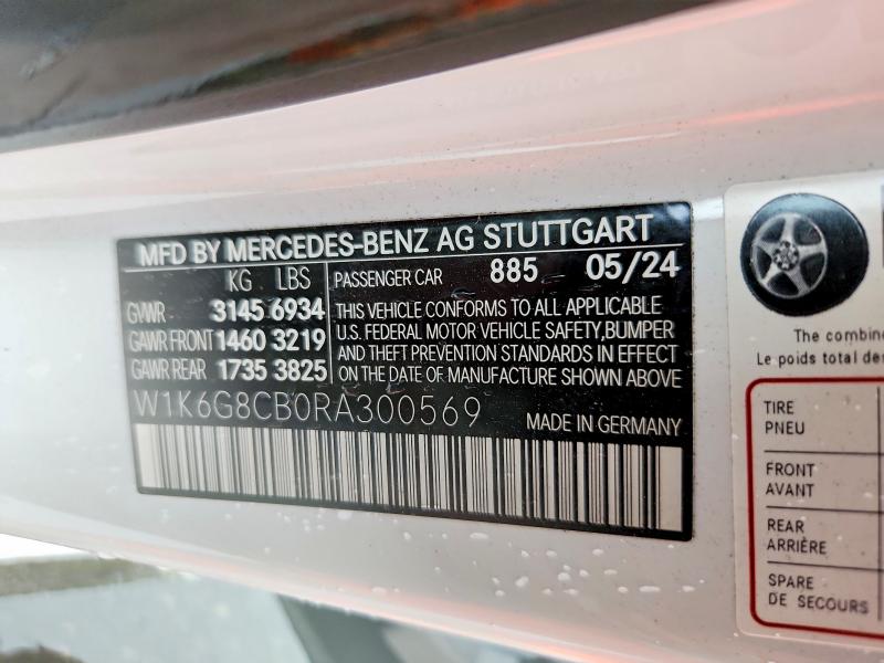 Продажа на аукционе авто 2024 Mercedes-benz S, vin: W1K6G8CB0RA300569, номер лота: 59390726