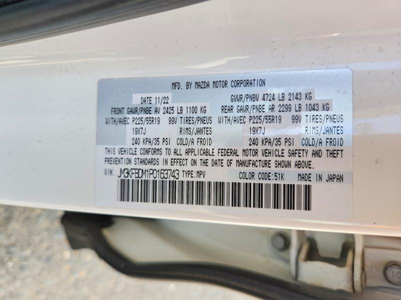 60178366 :رقم المزاد ، JM3KFBDM1P0163743 vin ، 2023 Mazda Cx-5 مزاد بيع