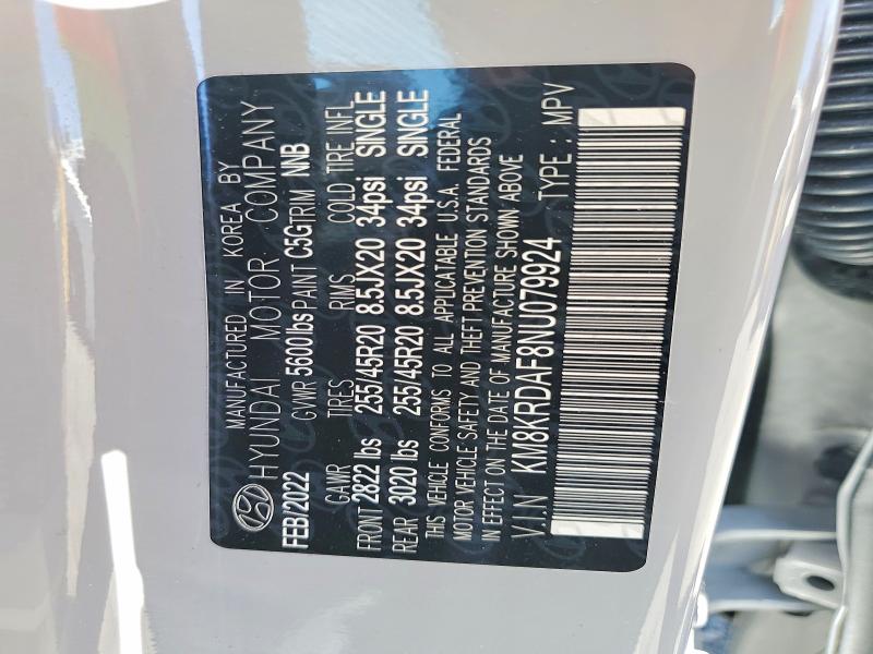 2022 Hyundai Ioniq 5 მანქანა იყიდება აუქციონზე, vin: KM8KRDAF8NU079924, აუქციონის ნომერი: 62624716