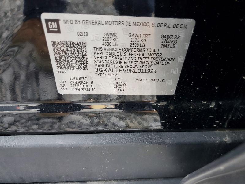2019 Gmc Terrain მანქანა იყიდება აუქციონზე, vin: 3GKALTEV9KL311924, აუქციონის ნომერი: 59547446