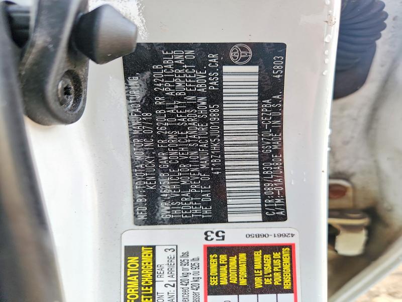 Aukcja sprzedaży 2018 Toyota Camry, vin: 4T1BZ1HK5JU019885, numer aukcji: 60896526