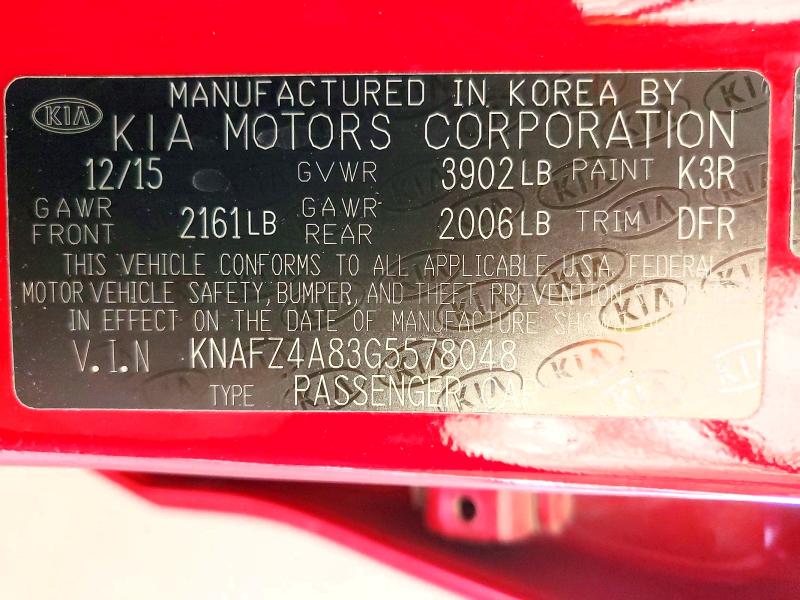 Aukcja sprzedaży 2016 Kia Forte, vin: KNAFZ4A83G5578048, numer aukcji: 62455316