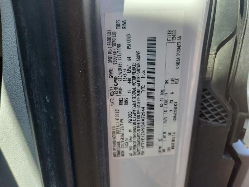 Aukcja sprzedaży 2016 Ford Transit, vin: 1FTYE1ZM9GKA72944, numer aukcji: 59877976