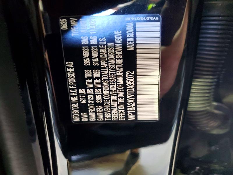 61061646 :رقم المزاد ، WP1BA2AY9TDA35072 vin ، 2026 Porsche Cayenne مزاد بيع
