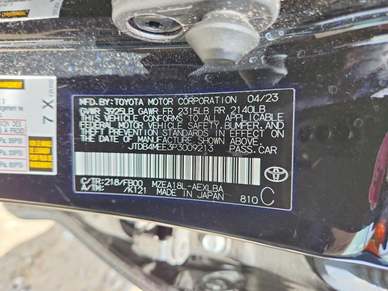 Продажа на аукционе авто 2023 Toyota Corolla, vin: JTDB4MEE3P3009213, номер лота: 60870886