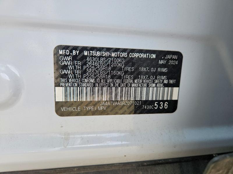 Aukcja sprzedaży 2024 Mitsubishi Eclipse Cross, vin: JA4ATVAA5RZ071021, numer aukcji: 61768866