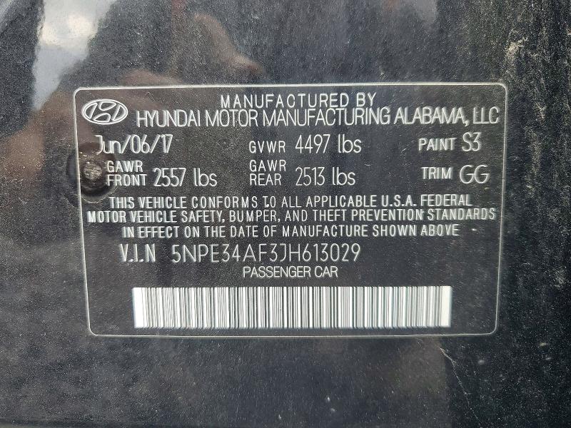 Aukcja sprzedaży 2018 Hyundai Sonata, vin: 5NPE34AF3JH613029, numer aukcji: 61706996