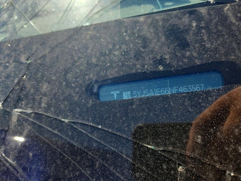 2022 Tesla Model S მანქანა იყიდება აუქციონზე, vin: 5YJSA1E66NF463567, აუქციონის ნომერი: 61818436