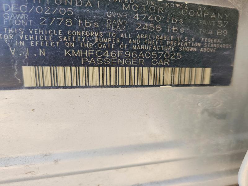 Продажа на аукционе авто 2006 Hyundai Azera, vin: KMHFC46F96A057025, номер лота: 60232666