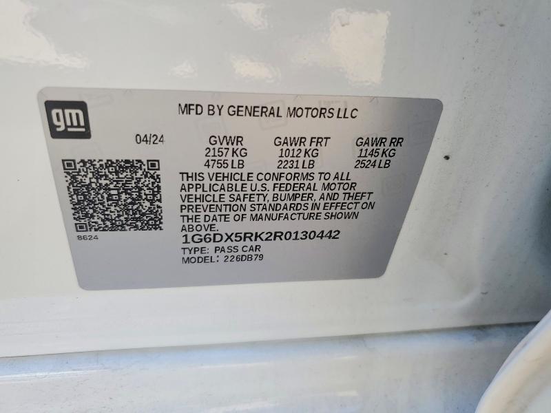 59590446 :رقم المزاد ، 1G6DX5RK2R0130442 vin ، 2024 Cadillac Ct5 مزاد بيع