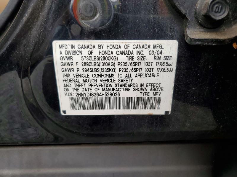 Aukcja sprzedaży 2004 Acura Mdx, vin: 2HNYD18264H528026, numer aukcji: 61662896