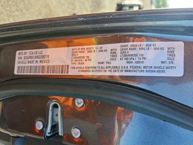60456286 :رقم المزاد ، 3C6UR5FJXRG205278 vin ، 2024 Ram 2500 مزاد بيع